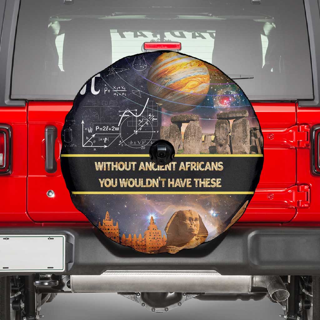 Afro Egyptian Pyramids Spare Tire Cover Ancient African Achievements Galaxy