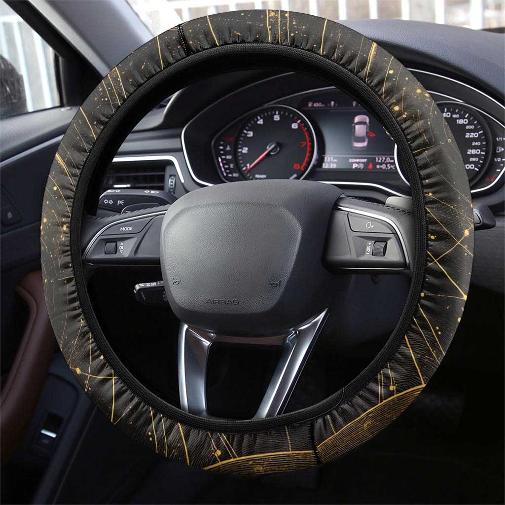 Afro Egyptian Pyramids Steering Wheel Cover Ancient African Achievements Galaxy