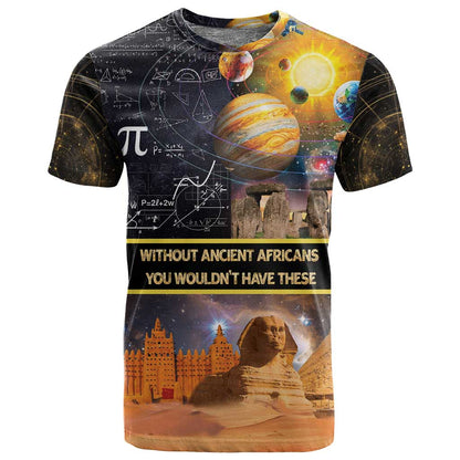 Afro Egyptian Pyramids T shirt Ancient African Achievements Galaxy