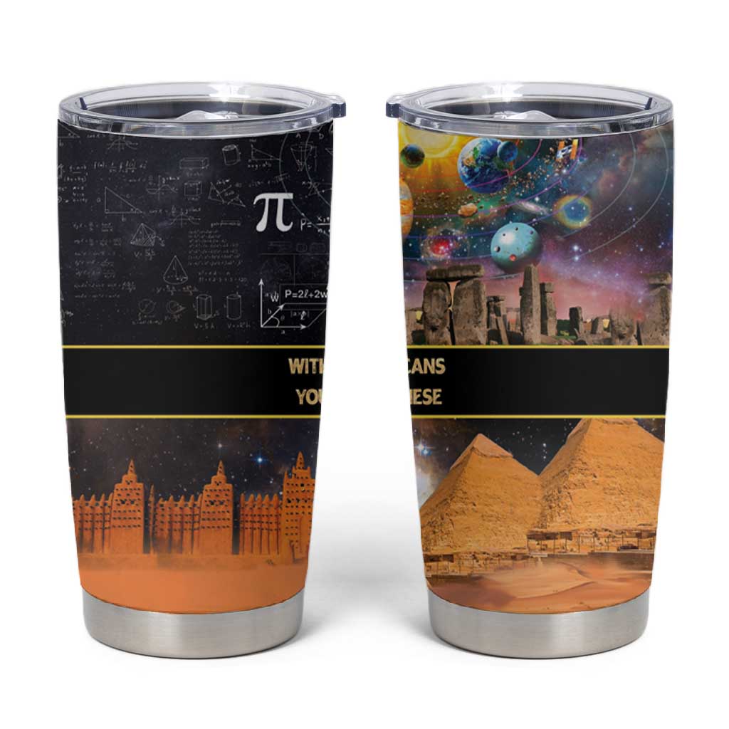 Afro Egyptian Pyramids Tumbler Cup Ancient African Achievements Galaxy