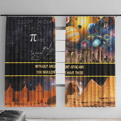 Afro Egyptian Pyramids Window Curtain Ancient African Achievements Galaxy