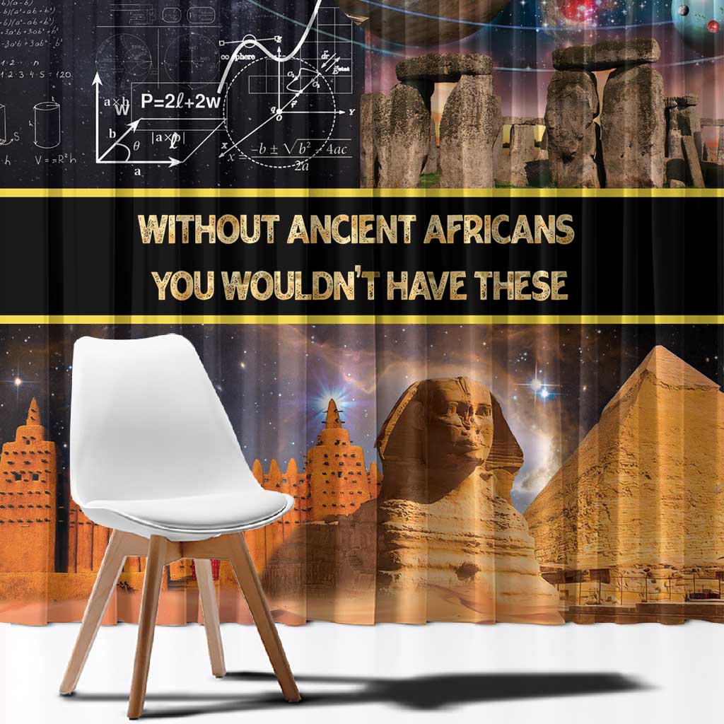 Afro Egyptian Pyramids Window Curtain Ancient African Achievements Galaxy