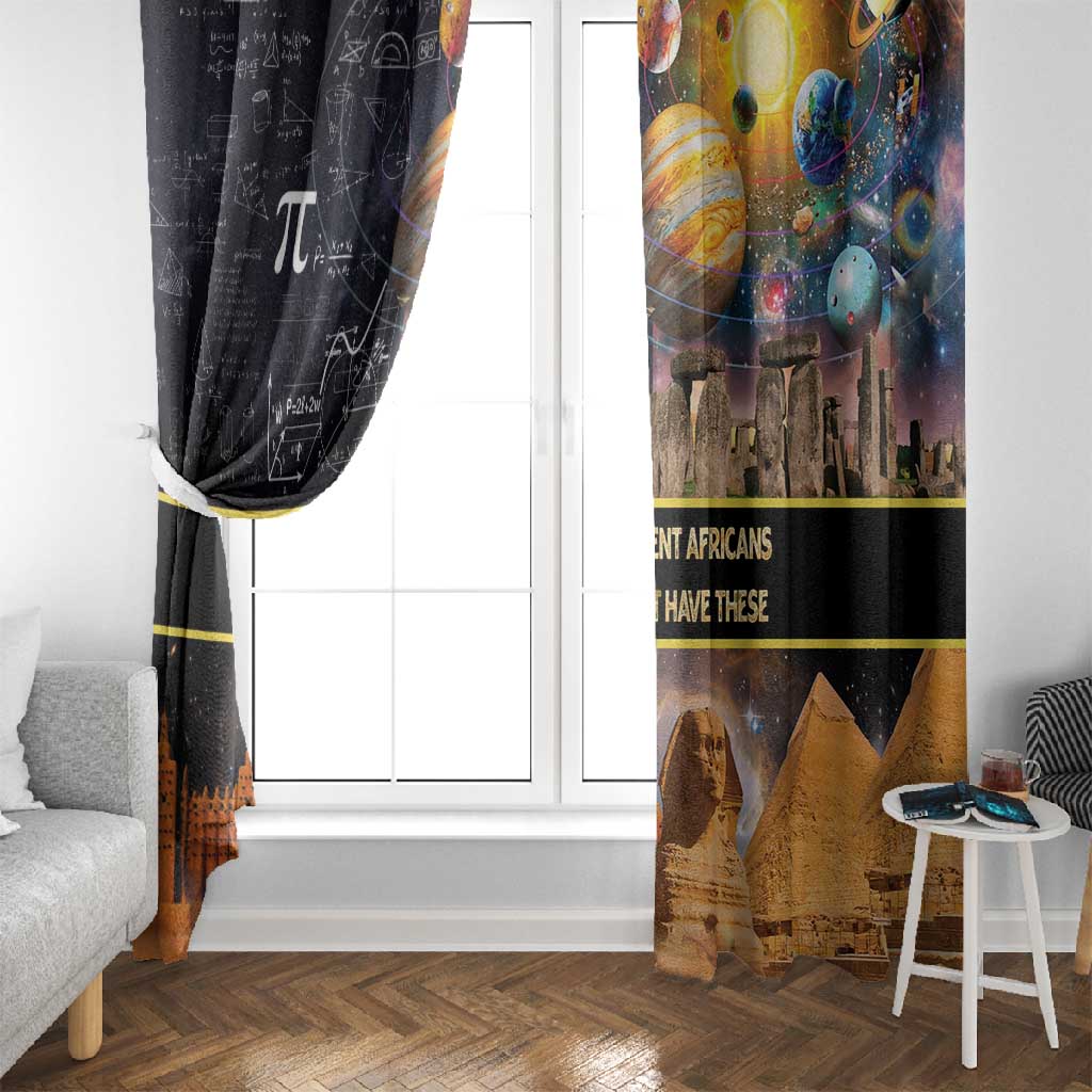 Afro Egyptian Pyramids Window Curtain Ancient African Achievements Galaxy