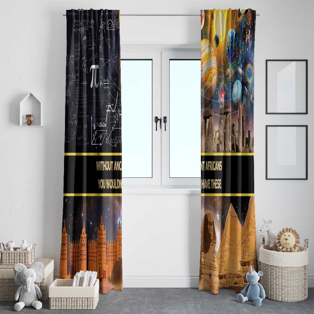 Afro Egyptian Pyramids Window Curtain Ancient African Achievements Galaxy