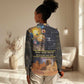 Afro Egyptian Pyramids Women Casual Shirt Ancient African Achievements Galaxy