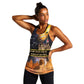 Afro Egyptian Pyramids Women Racerback Tank Ancient African Achievements Galaxy