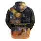 Afro Egyptian Pyramids Zip Hoodie Ancient African Achievements Galaxy
