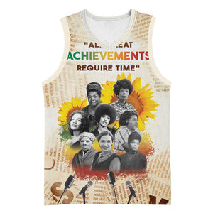 African Achievements Basketball Jersey Civil Rights Female Leaders Sunflower - African Pride