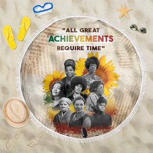 African Achievements Beach Blanket Civil Rights Female Leaders Sunflower