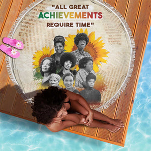 African Achievements Beach Blanket Civil Rights Female Leaders Sunflower