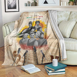 African Achievements Blanket Civil Rights Female Leaders Sunflower