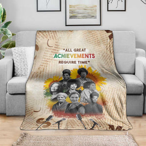 African Achievements Blanket Civil Rights Female Leaders Sunflower