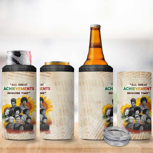 African Achievements 4 in 1 Can Cooler Tumbler Civil Rights Female Leaders Sunflower