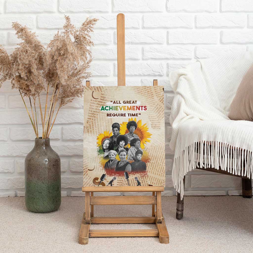 African Achievements Canvas Wall Art Civil Rights Female Leaders Sunflower