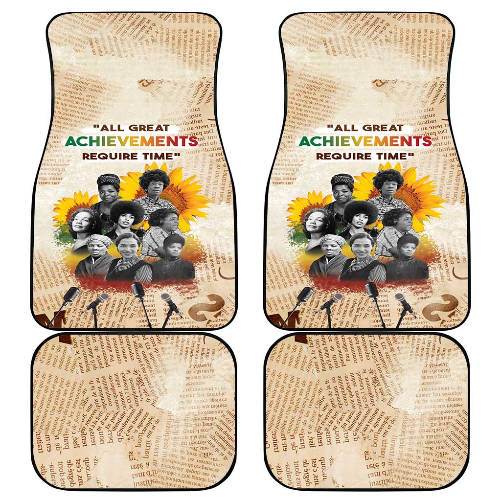 African Achievements Car Mats Civil Rights Female Leaders Sunflower