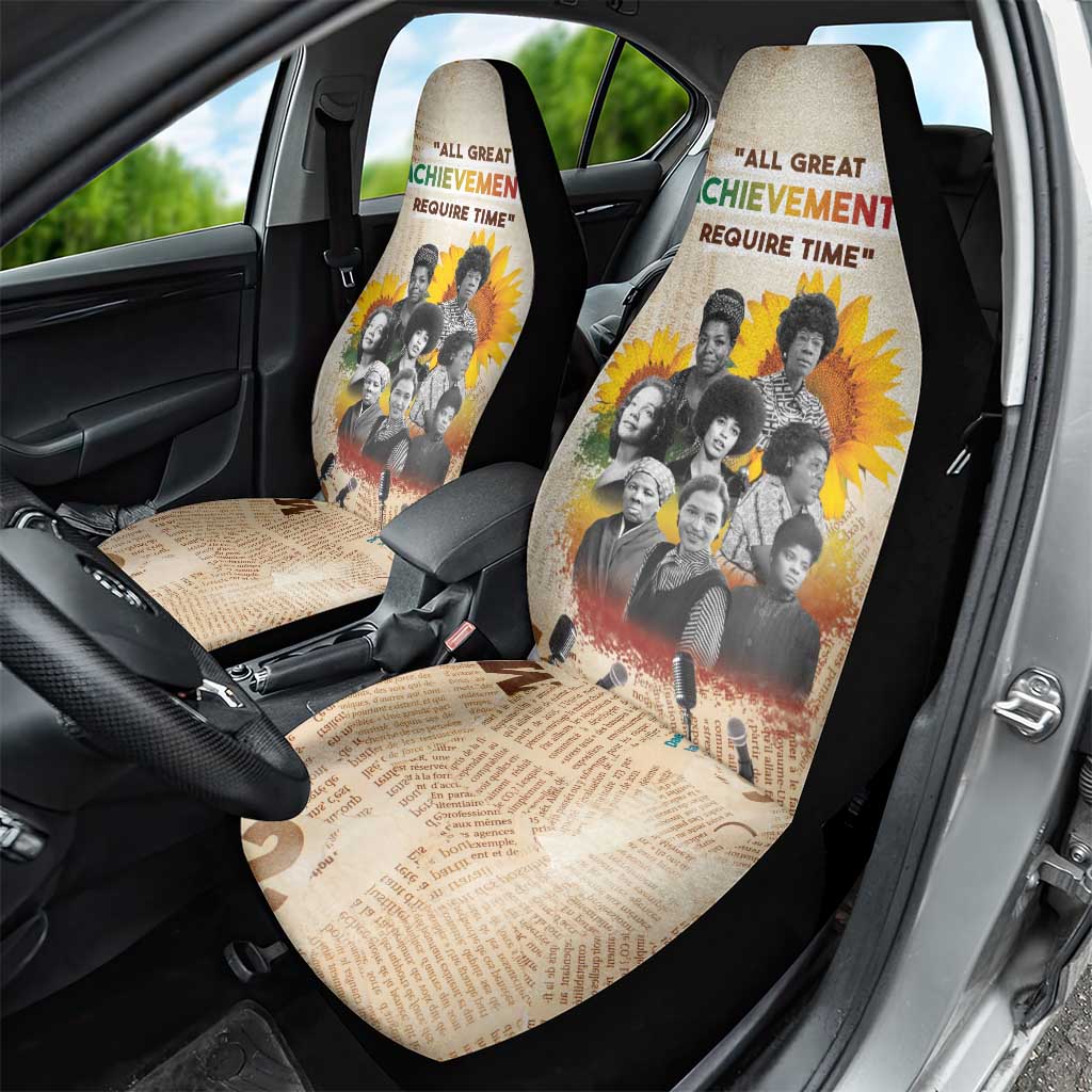 African Achievements Car Seat Cover Civil Rights Female Leaders Sunflower