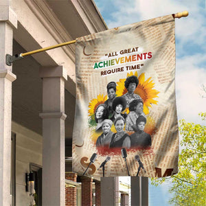 African Achievements Garden Flag Civil Rights Female Leaders Sunflower