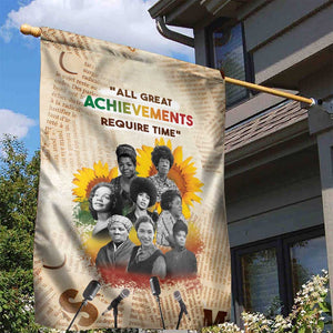 African Achievements Garden Flag Civil Rights Female Leaders Sunflower