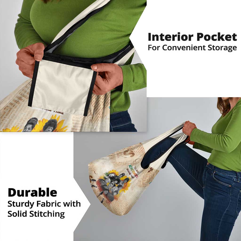 African Achievements Grocery Bag Civil Rights Female Leaders Sunflower