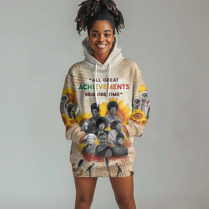 African Achievements Hoodie Dress Civil Rights Female Leaders Sunflower