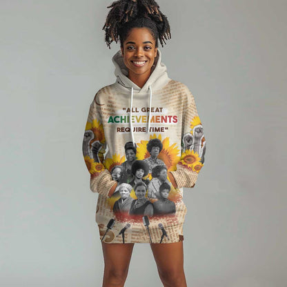 African Achievements Hoodie Dress Civil Rights Female Leaders Sunflower