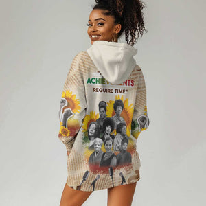 African Achievements Hoodie Dress Civil Rights Female Leaders Sunflower