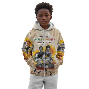 African Achievements Kid Hoodie Civil Rights Female Leaders Sunflower