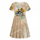 African Achievements Kid Short Sleeve Dress Civil Rights Female Leaders Sunflower