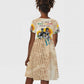 African Achievements Kid Short Sleeve Dress Civil Rights Female Leaders Sunflower