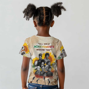 African Achievements Kid T shirt Civil Rights Female Leaders Sunflower