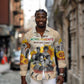 African Achievements Long Sleeve Button Shirt Civil Rights Female Leaders Sunflower