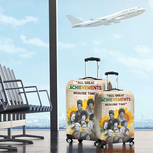 African Achievements Luggage Cover Civil Rights Female Leaders Sunflower