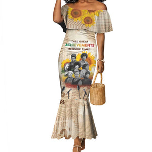 African Achievements Mermaid Dress Civil Rights Female Leaders Sunflower