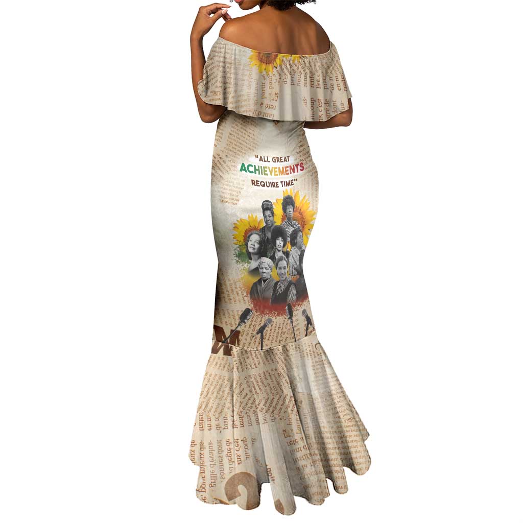 African Achievements Mermaid Dress Civil Rights Female Leaders Sunflower