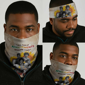 African Achievements Neck Gaiter Civil Rights Female Leaders Sunflower DT04