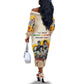 African Achievements Off The Shoulder Long Sleeve Dress Civil Rights Female Leaders Sunflower
