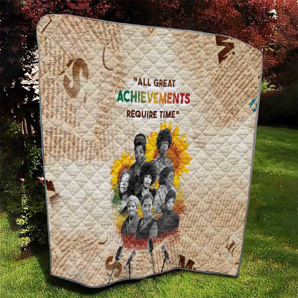 African Achievements Quilt Civil Rights Female Leaders Sunflower