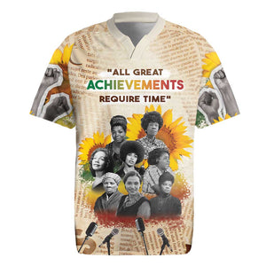 African Achievements Rugby Jersey Civil Rights Female Leaders Sunflower