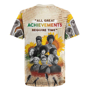 African Achievements Rugby Jersey Civil Rights Female Leaders Sunflower