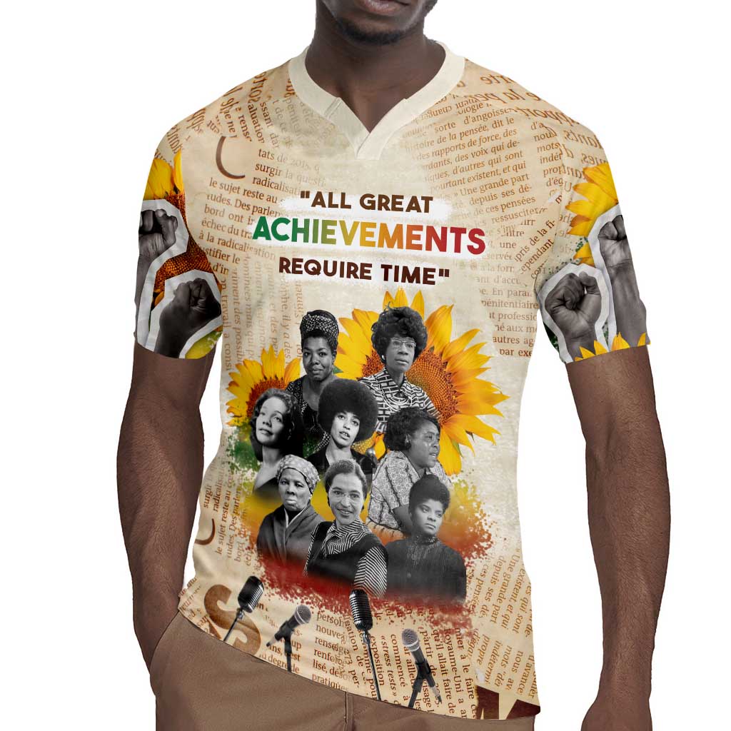 African Achievements Rugby Jersey Civil Rights Female Leaders Sunflower