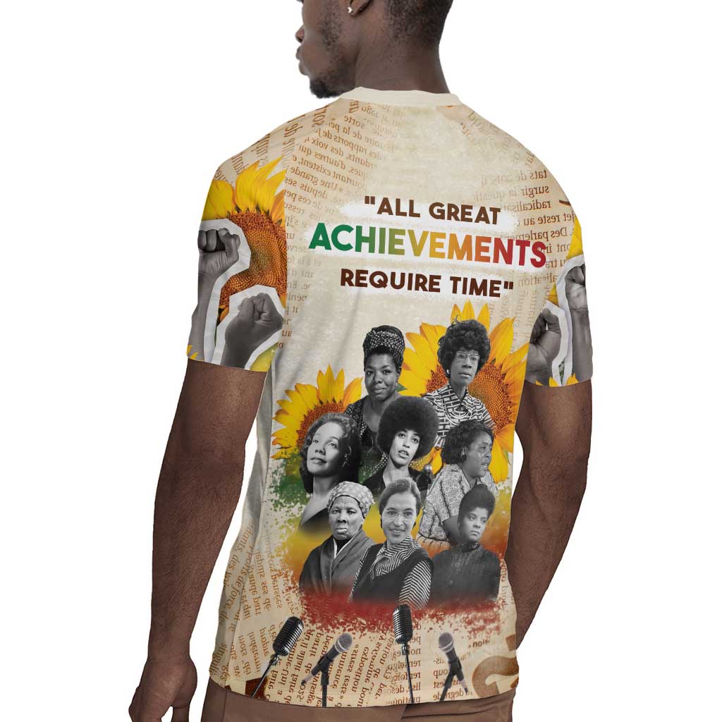 African Achievements Rugby Jersey Civil Rights Female Leaders Sunflower