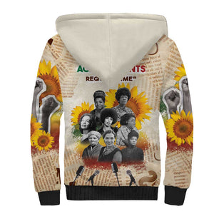African Achievements Sherpa Hoodie Civil Rights Female Leaders Sunflower