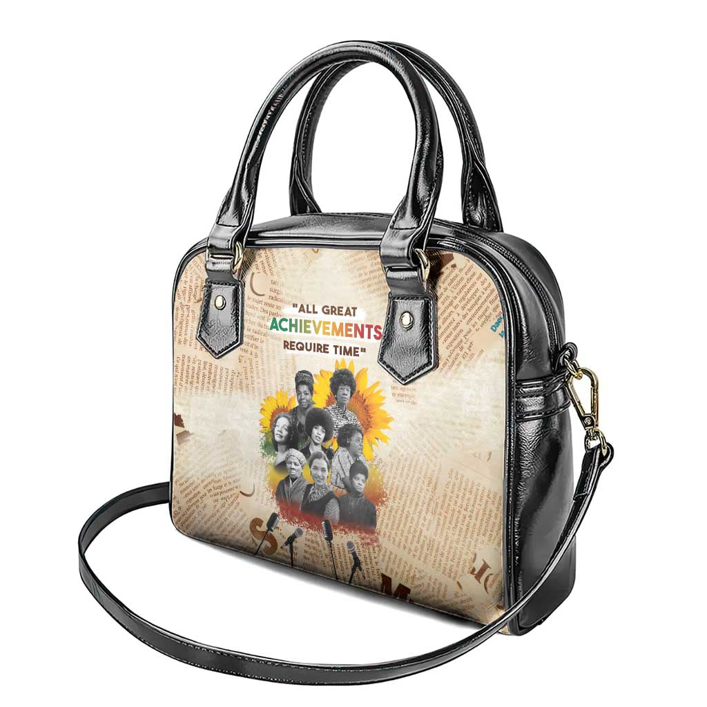 African Achievements Shoulder Handbag Civil Rights Female Leaders Sunflower
