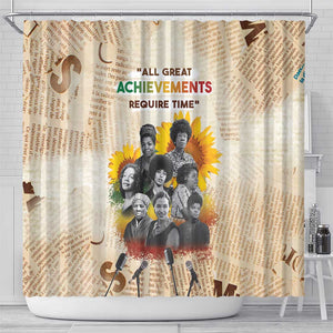 African Achievements Shower Curtain Civil Rights Female Leaders Sunflower