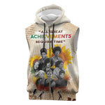 African Achievements Sleeveless Zip Hoodie Civil Rights Female Leaders Sunflower - African Pride