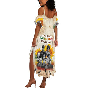 African Achievements Summer Maxi Dress Civil Rights Female Leaders Sunflower