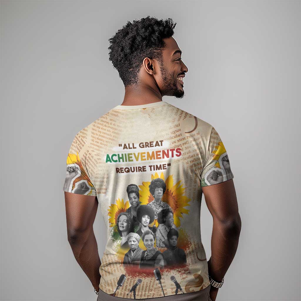 African Achievements T shirt Civil Rights Female Leaders Sunflower