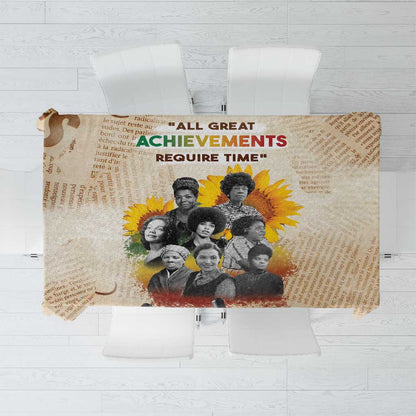 African Achievements Tablecloth Civil Rights Female Leaders Sunflower