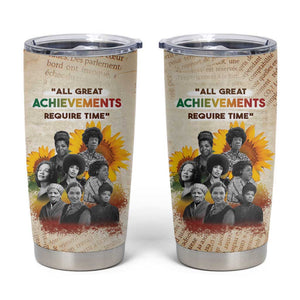 African Achievements Tumbler Cup Civil Rights Female Leaders Sunflower