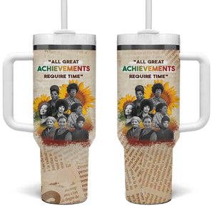 African Achievements Tumbler With Handle Civil Rights Female Leaders Sunflower